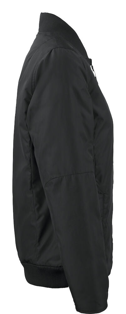 Cutter & Buck Fairchild Ladies Padded Bomber Jacket | Reversible Black to Quilted Blue | XS-2XL