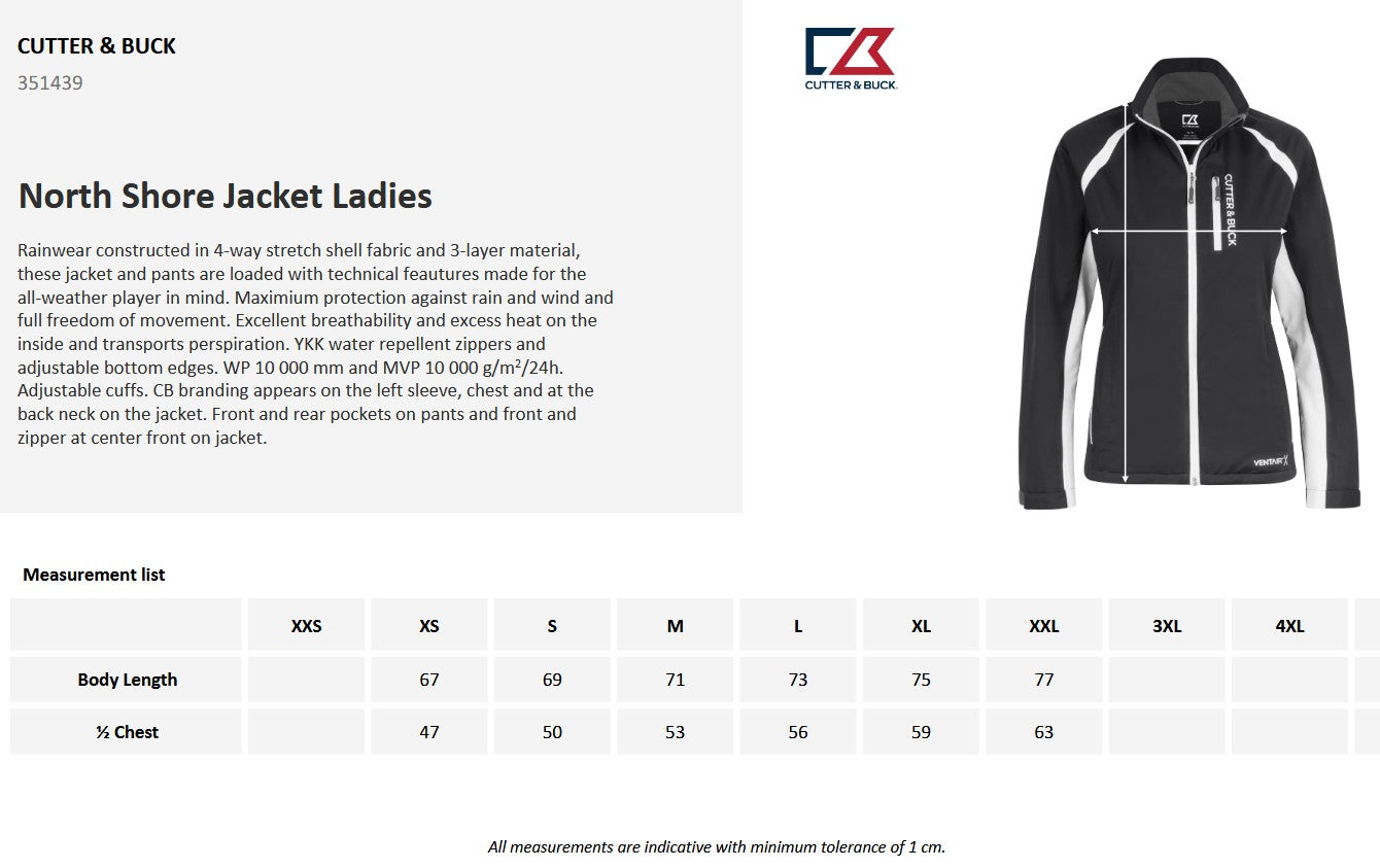 Cutter & Buck North Shore Ladies Golf Jacket | Lightweight | Waterproof | Navy/Black | XS-2XL