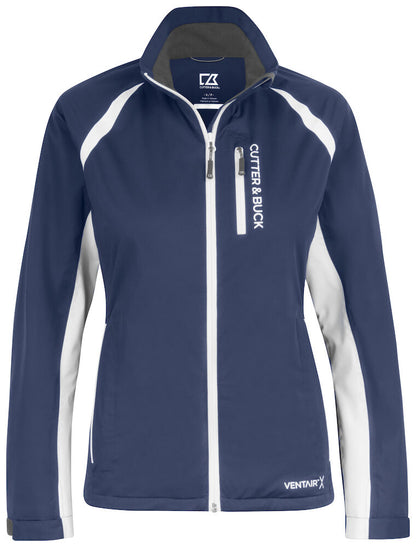 Cutter & Buck North Shore Ladies Golf Jacket | Lightweight | Waterproof | Navy/Black | XS-2XL