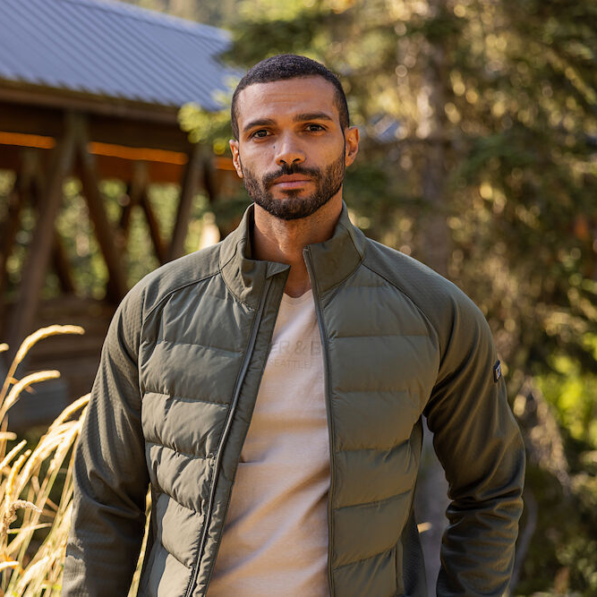 Cutter & Buck Oak Harbor Mens Hybrid Jacket | Quilted Body | 4 Colours | S-4XL