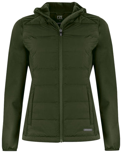 Cutter & Buck Oak Harbor Ladies Hybrid Jacket | Hooded | Quilted Body | 4 Colours | XS-2XL