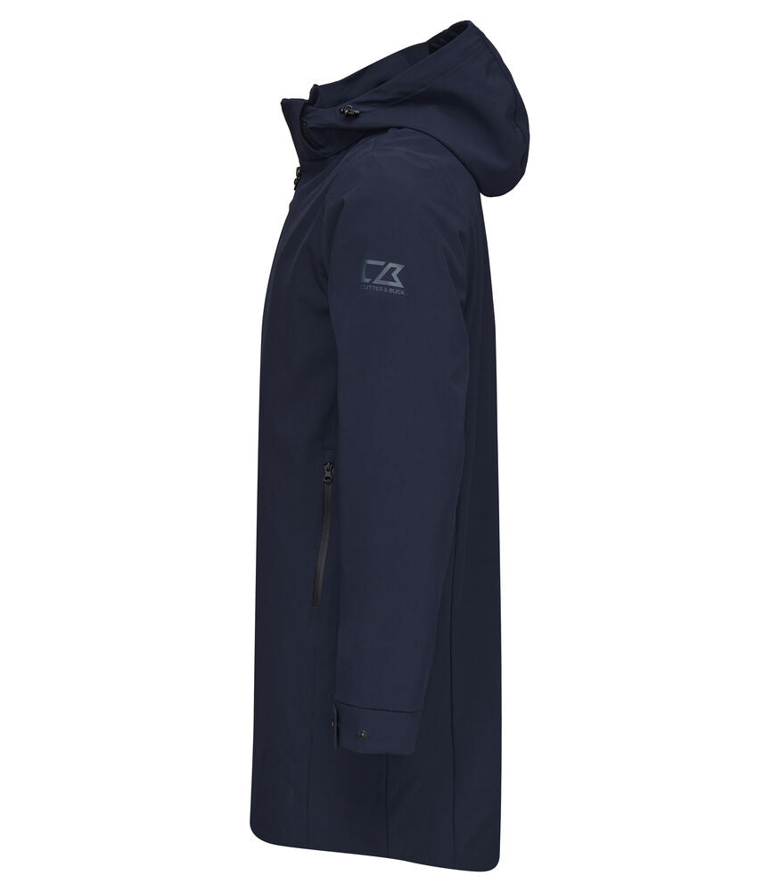 Cutter & Buck Wedderburn Longer Mens Jacket | Waterproof | Hooded | Navy or Black | S-4XL