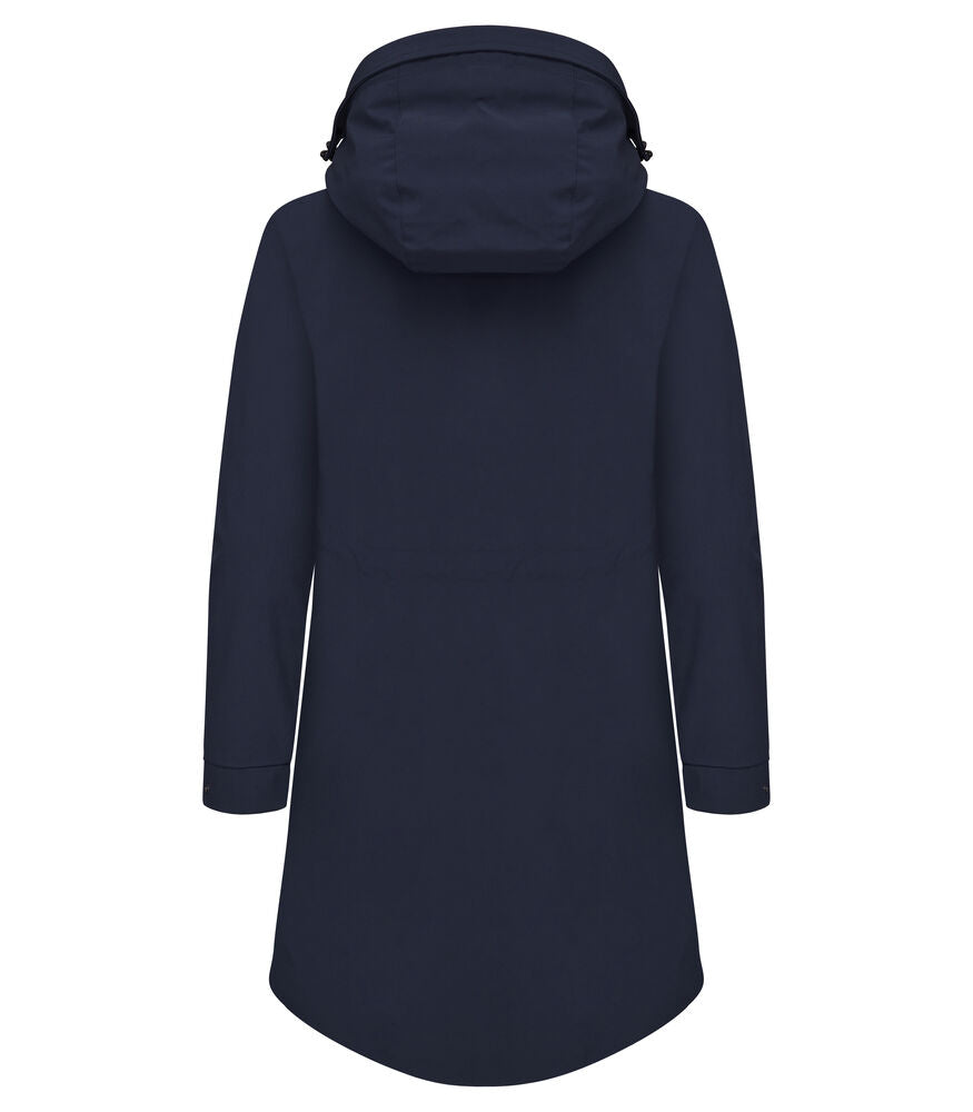 Cutter & Buck Wedderburn Longer Ladies Jacket | Waterproof | Hooded | Navy/Black | XS-2XL