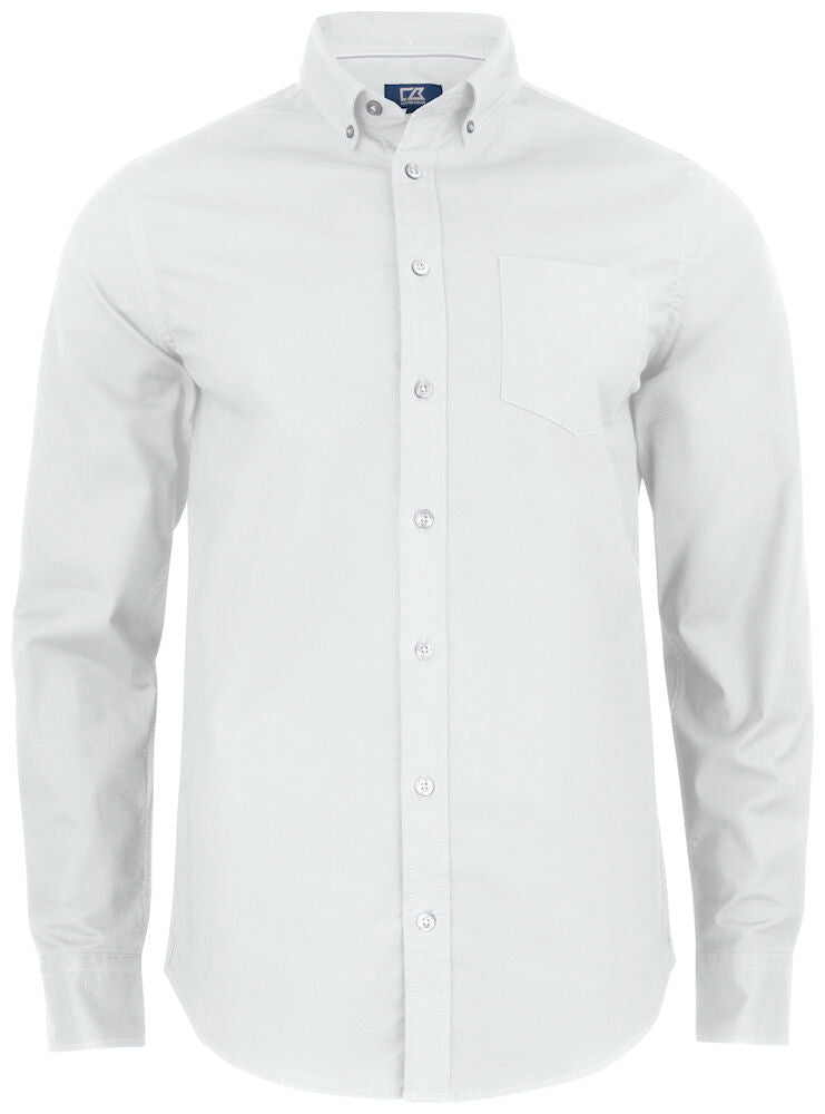 Cutter & Buck Hansville Mens Oxford Shirt | Stretch Cotton | Long Sleeve | 4 Colours | S-4XL