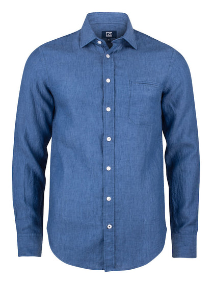 Cutter & Buck Summerland Mens Linen Shirt | Pure Linen | Long Sleeve | 4 Colours | S-4XL