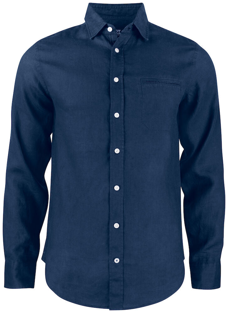 Cutter & Buck Summerland Mens Linen Shirt | Pure Linen | Long Sleeve | 4 Colours | S-4XL