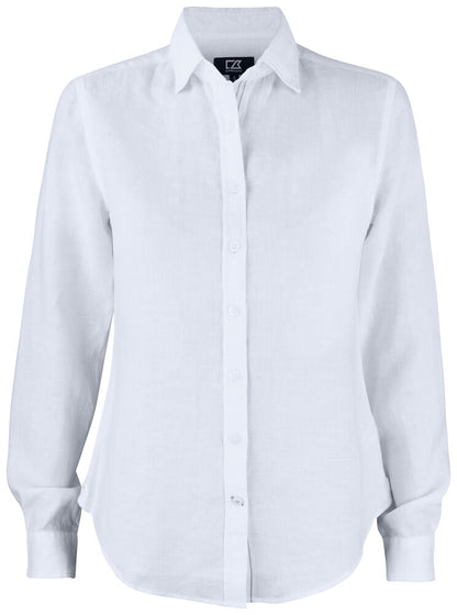 Cutter & Buck Summerland Ladies Linen Shirt | Pure Linen | Long Sleeve | 4 Colours | XS-2XL