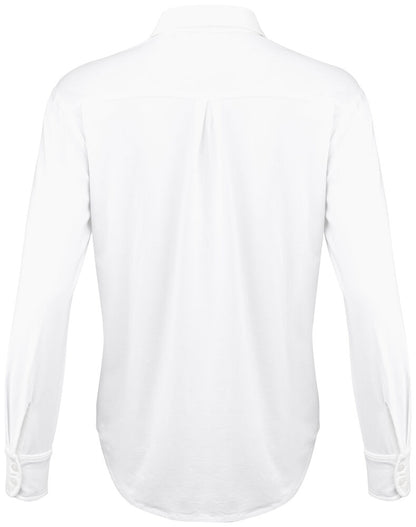 Cutter & Buck Hedley Ladies Stretch Shirt | Breathable Organic Cotton | Black or White | XS-2XL