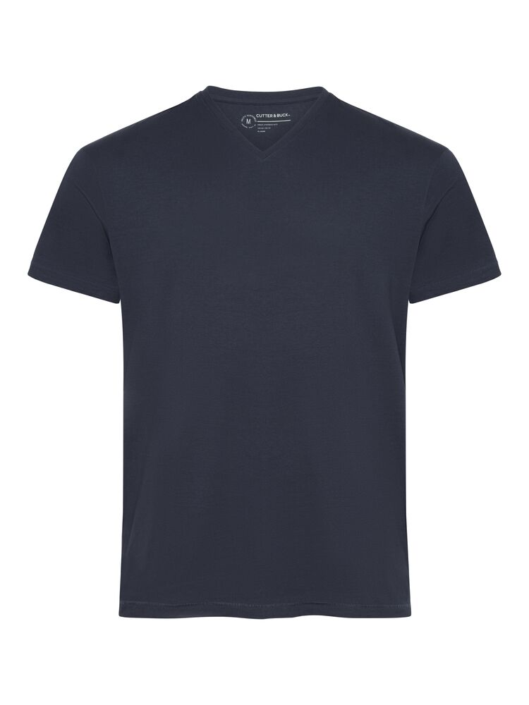 Cutter & Buck Manzanita Mens T-Shirt | V-Neck | Cotton with Stretch | 3 Colours | S-4XL