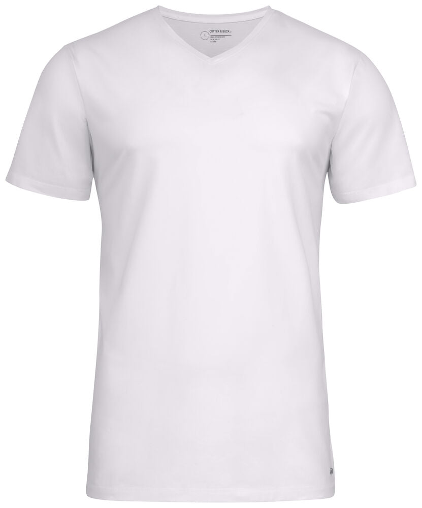 Cutter & Buck Manzanita Mens T-Shirt | V-Neck | Cotton with Stretch | 3 Colours | S-4XL