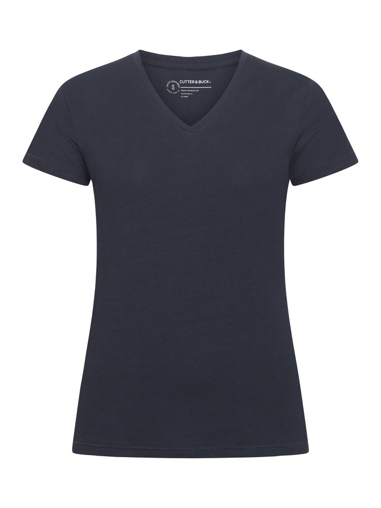 Cutter & Buck Manzanita Ladies T-Shirt | V-Neck | Cotton with Stretch | 3 Colours | XS-2XL