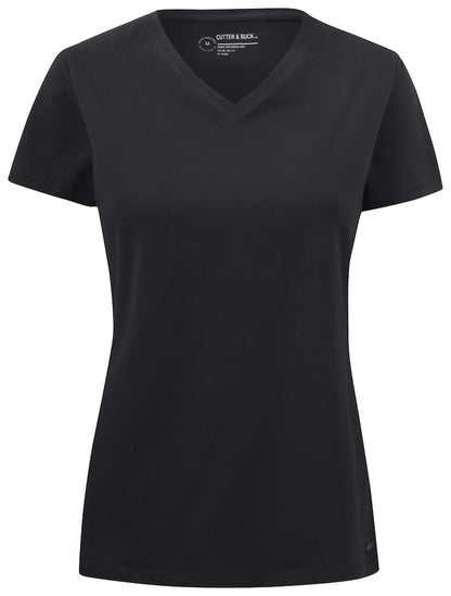 Cutter & Buck Manzanita Ladies T-Shirt | V-Neck | Cotton with Stretch | 3 Colours | XS-2XL