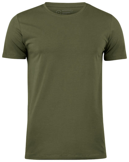 Cutter & Buck Manzanita Mens T-Shirt | Roundneck | Cotton with Stretch | 9 Colours | S-4XL