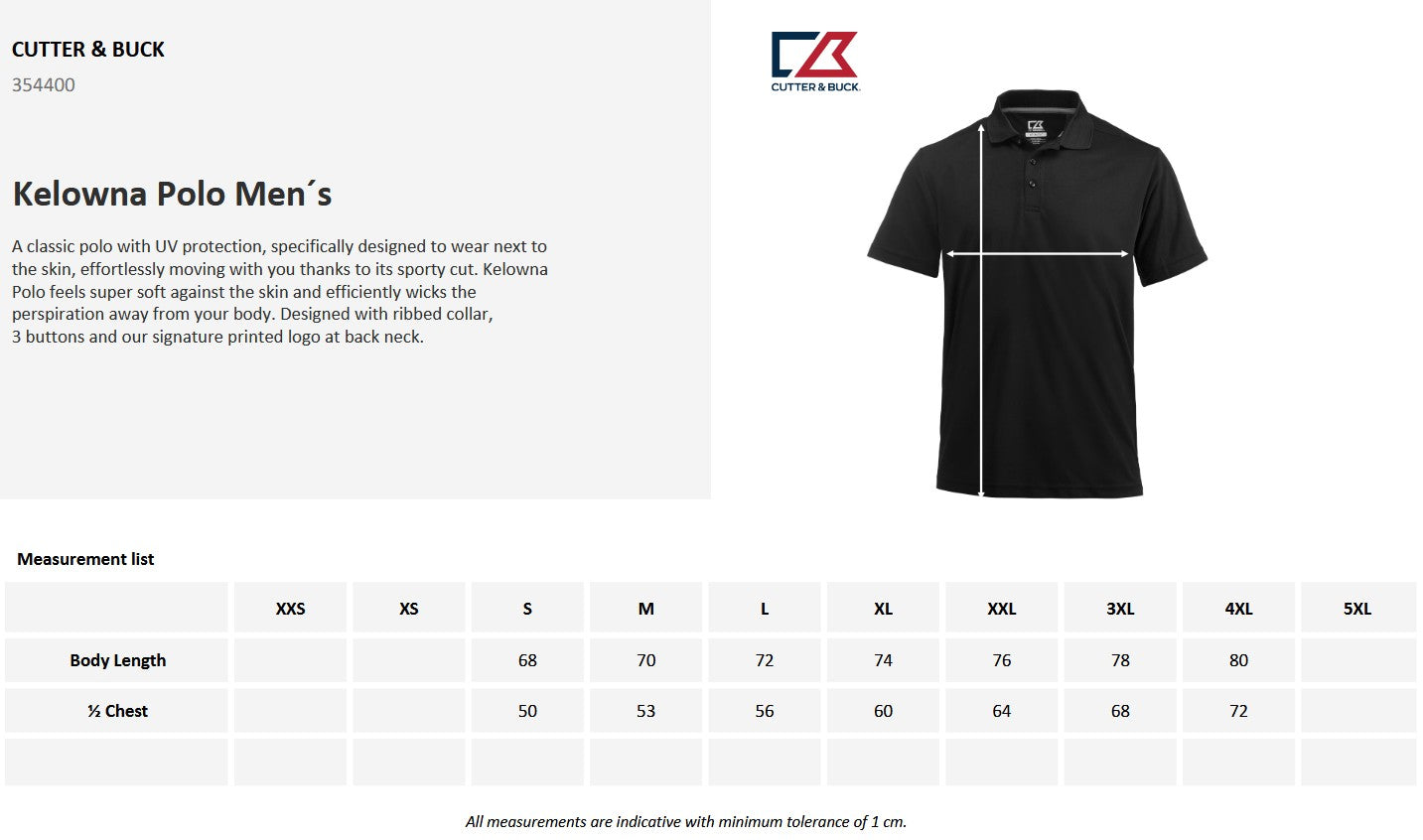 Cutter & Buck Kelowna Mens Polo Shirt | Lightweight Wicking Activewear | 12 Colours | S-4XL