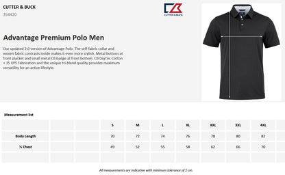 Cutter & Buck Advantage Premium Mens Polo Shirt | Breathable Activewear | 10 Colours | S-4XL