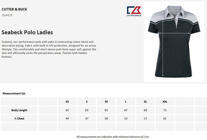 Cutter & Buck Seabeck Ladies Polo Shirt | Lightweight Wicking Activewear | 7 Colors | XS-2XL