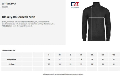 Cutter & Buck Blakely Mens Crewneck Knitwear | Cable Knit Cotton Jumper | 4 Colours | S-4XL