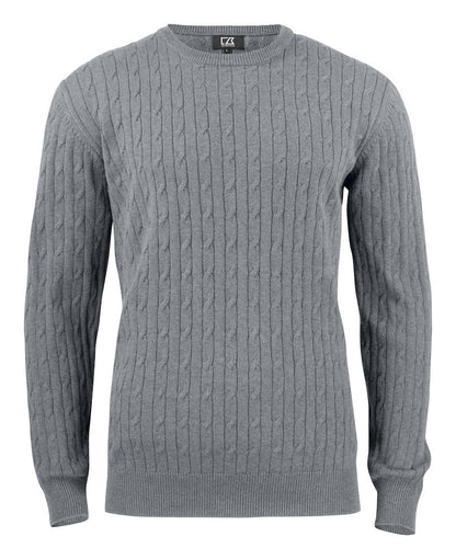 Cutter & Buck Blakely Mens Crewneck Knitwear | Cable Knit Cotton Jumper | 4 Colours | S-4XL