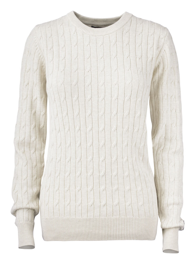 Cutter & Buck Blakely Ladies Crewneck Knitwear | Cable Knit Cotton Jumper | 4 Colours | XS-3XL