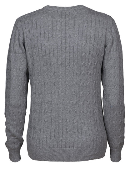 Cutter & Buck Blakely Ladies Crewneck Knitwear | Cable Knit Cotton Jumper | 4 Colours | XS-3XL