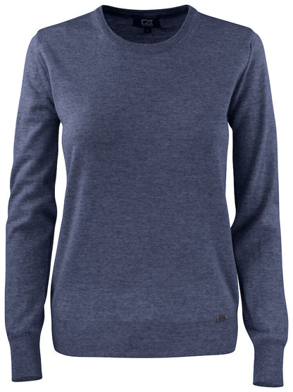 Cutter & Buck Kennewick Ladies Crewneck Jumper | 100% Merino Wool Knitwear | 6 Colours | XS-2XL