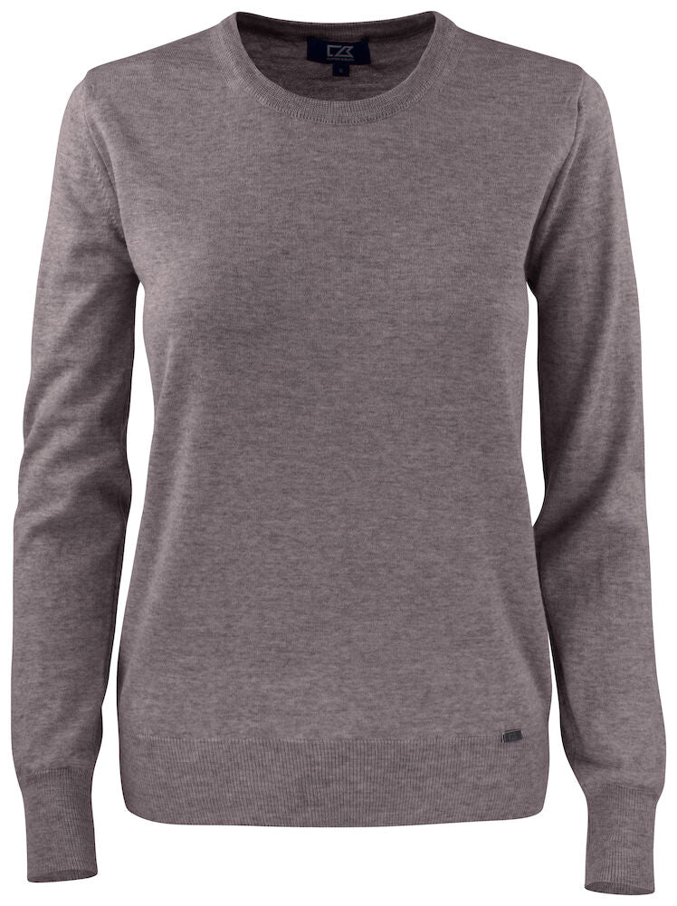 Cutter & Buck Kennewick Ladies Crewneck Jumper | 100% Merino Wool Knitwear | 6 Colours | XS-2XL