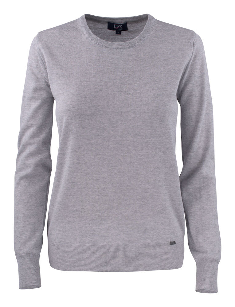 Cutter & Buck Kennewick Ladies Crewneck Jumper | 100% Merino Wool Knitwear | 6 Colours | XS-2XL