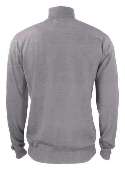 Cutter & Buck Kennewick Mens Rollerneck Jumper | 100% Merino Wool |Grey or Black | S-4XL