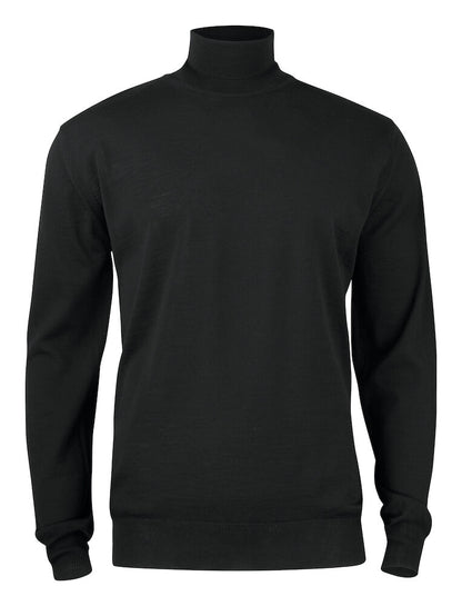 Cutter & Buck Kennewick Mens Rollerneck Jumper | 100% Merino Wool |Grey or Black | S-4XL