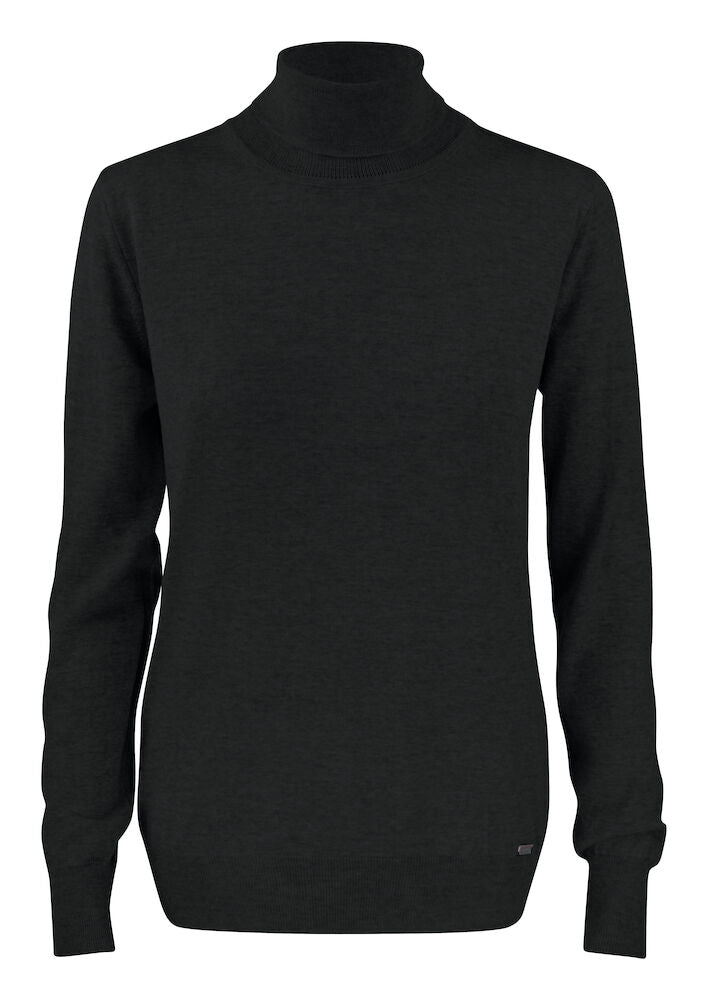 Cutter & Buck Kennewick Ladies Rollerneck Jumper | 100% Merino Wool |Grey or Black | XS-2XL