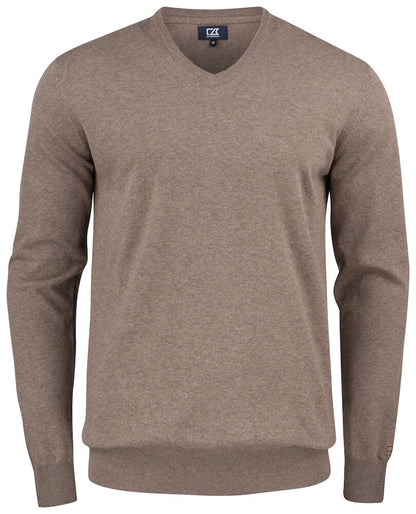 Cutter & Buck Oakville Mens V-Neck Jumper | Soft Cotton-Rich Knitwear | 6 Colours | S-4XL