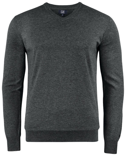 Cutter & Buck Oakville Mens V-Neck Jumper | Soft Cotton-Rich Knitwear | 6 Colours | S-4XL