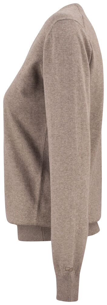 Cutter & Buck Oakville Ladies V-Neck Jumper | Soft Cotton-Rich Knitwear | 6 Colours | XS-2XL