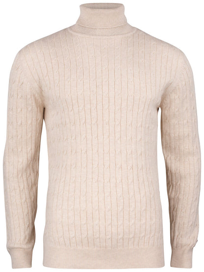 Cutter & Buck Blakely Mens Rollerneck Knitwear | Cable Knit Cotton Jumper | 4 Colours | S-4XL