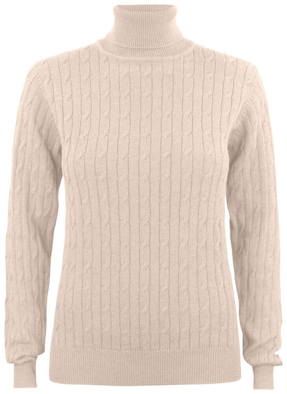 Cutter & Buck Blakely Ladies Rollerneck Knitwear | Cable Knit Cotton Jumper | 4 Colours | XS-2XL