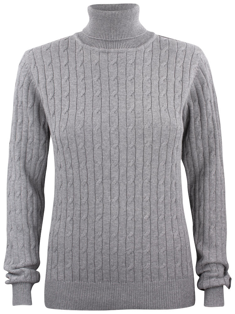 Cutter & Buck Blakely Ladies Rollerneck Knitwear | Cable Knit Cotton Jumper | 4 Colours | XS-2XL