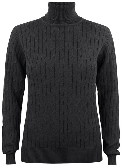 Cutter & Buck Blakely Ladies Rollerneck Knitwear | Cable Knit Cotton Jumper | 4 Colours | XS-2XL