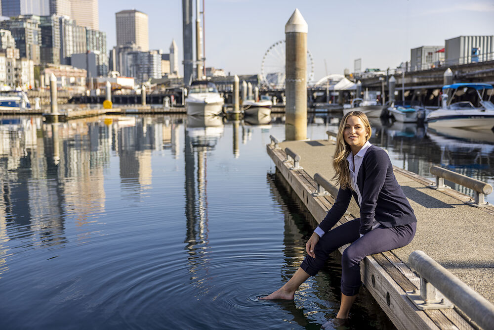 Cutter & Buck Oakville Ladies Cardigan | Soft Cotton-Rich Knitwear | Navy or Black | XS-2XL