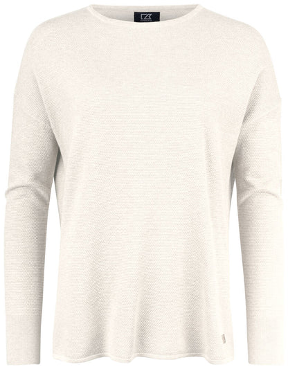 Cutter & Buck Carnation Ladies Crewneck Jumper | Soft Cotton-Rich Knitwear | 6 Colours | XS-2XL