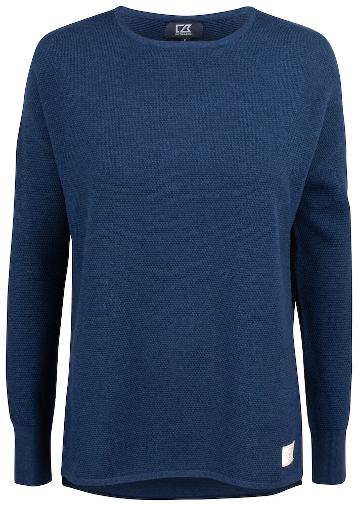 Cutter & Buck Carnation Ladies Crewneck Jumper | Soft Cotton-Rich Knitwear | 6 Colours | XS-2XL