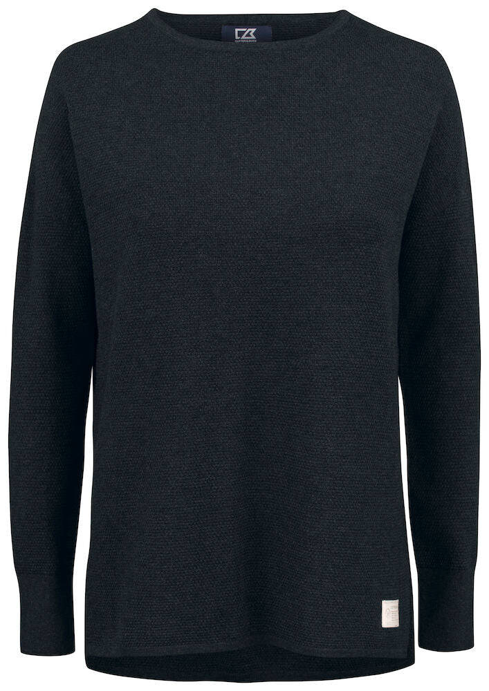 Cutter & Buck Carnation Ladies Crewneck Jumper | Soft Cotton-Rich Knitwear | 6 Colours | XS-2XL