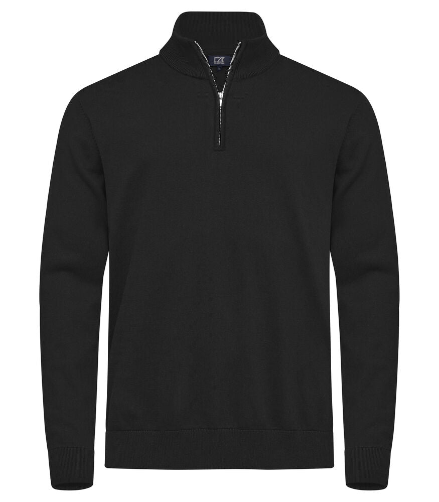 Cutter & Buck Oakville Mens Quarter Zip Jumper | Soft Cotton-Rich Knitwear | 3 Colours | S-4XL