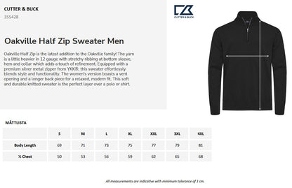 Cutter & Buck Oakville Mens Quarter Zip Jumper | Soft Cotton-Rich Knitwear | 3 Colours | S-4XL