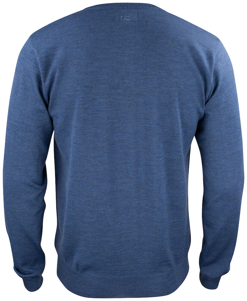 Cutter & Buck Everett Mens V-Neck Jumper | 100% Merino Wool Knitwear | 6 Colours | S-3XL