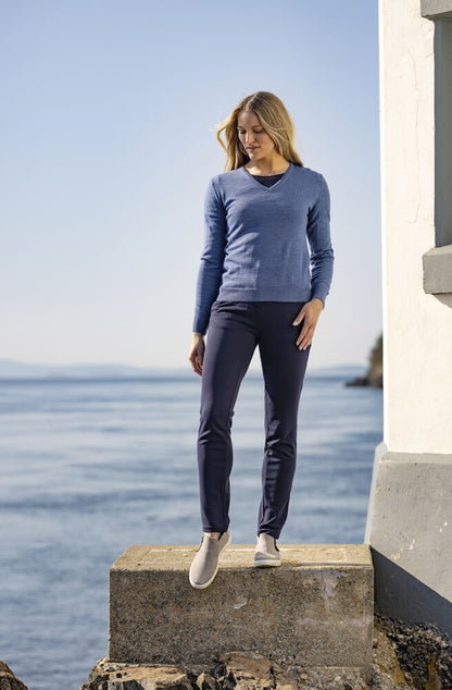 Cutter & Buck Everett Ladies V-Neck Jumper | 100% Merino Wool Knitwear | 6 Colours | S-2XL