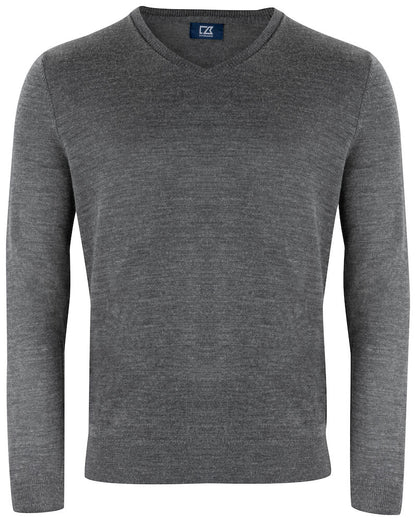 Cutter & Buck Vernon Mens V-Neck Jumper | Merino Wool Blend Knitwear | 3 Colours | S-4XL