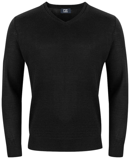 Cutter & Buck Vernon Mens V-Neck Jumper | Merino Wool Blend Knitwear | 3 Colours | S-4XL