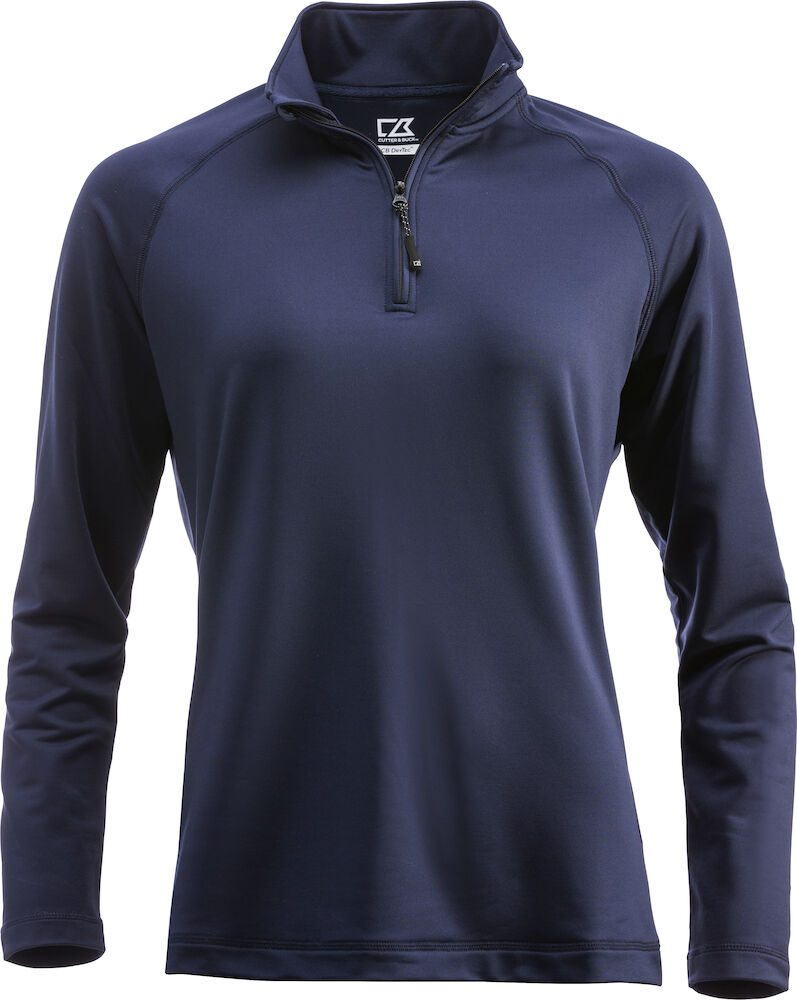 Cutter & Buck Coos Bay Ladies Quarter Zip Sweatshirt | Wicking Activewear | 4 Colours | XS-2XL - Sweatshirt - Logo Free Clothing