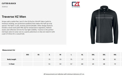 Cutter & Buck Traverse Mens Quarter Zip Sweatshirt | Activewear | 3 Colours | S-4XL