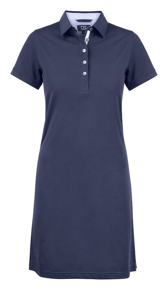 Cutter & Buck Advantage Polo Dress | Ladies Activewear Shirt Dress| Navy or Black | XS-2XL